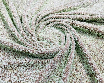 Sage Sequin Stretch Velvet Fabric: 5mm Sequins, 2-Way Stretch (58/60") By The Yard