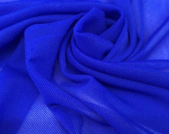 Royal Blue Power Mesh Fabric 60" Wide, Sold By The Yard ( Many Colors ) Free Shipping