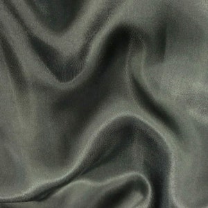 Gray Stretch Imitation Silk Satin Charmeuse - 2 Way Slight Stretch- 58/60&quot; - (Choose The Quantity)