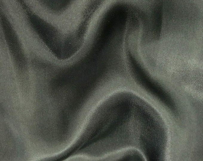 Gray Stretch Imitation Silk Satin Charmeuse - 2 Way Slight Stretch- 58/60" - (Choose The Quantity)