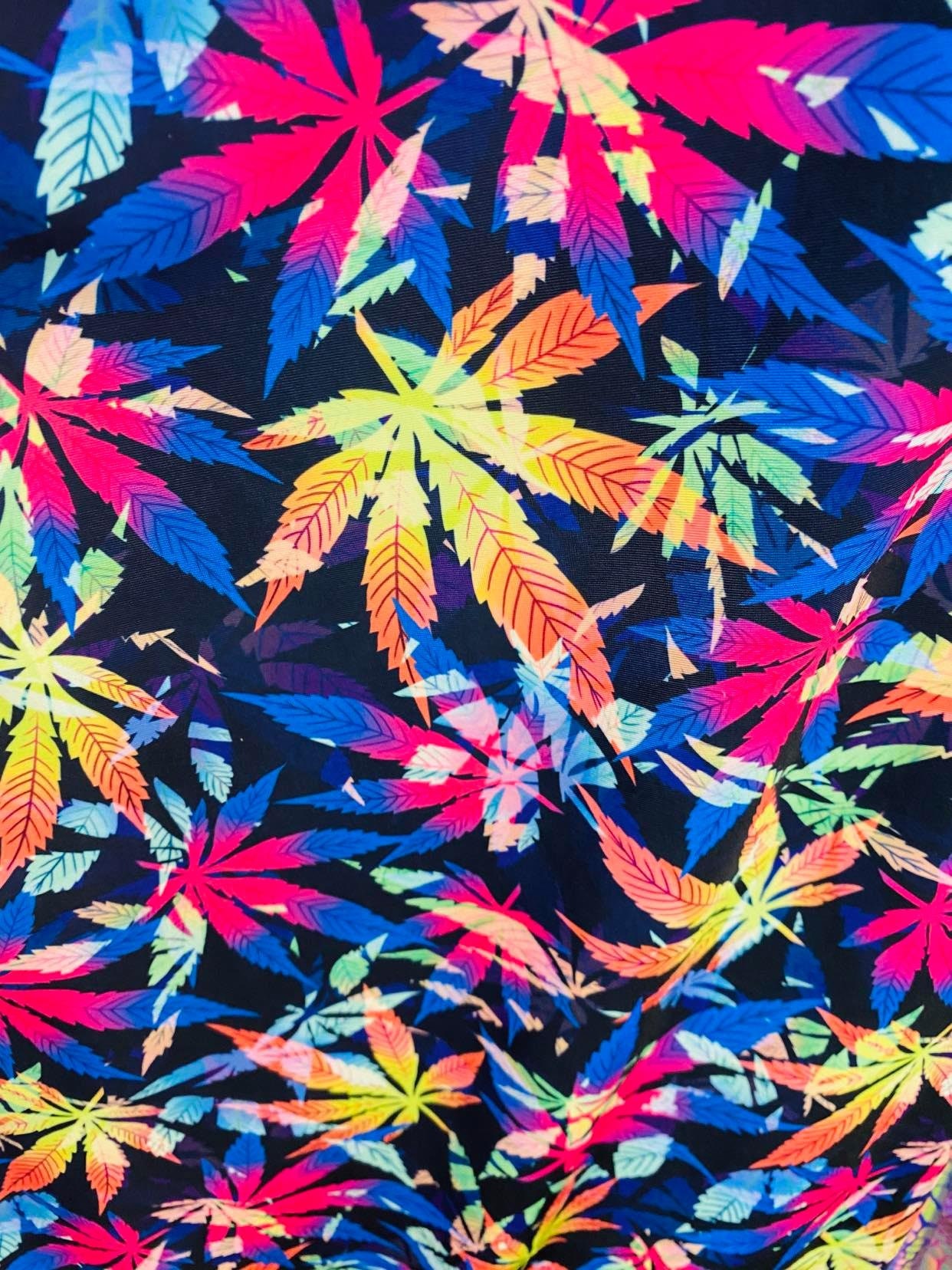 Mia's Fabrics Inc Marijuana Print Fabrics MultiColor On Etsy