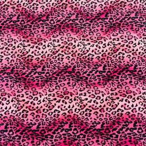 Leopard Print Velboa Kunstpelz Stoff | Rosa/Schwarz | Leopard Animal print Velboa Stoff verkauft Bulk-Lager - 58"/60" Breit