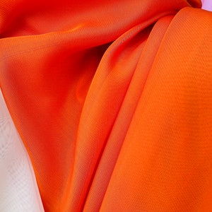Tangerine Hi Multi Chiffon Fabric, Chiffon Fabric By The Yard 58-60"Inch By The Yard