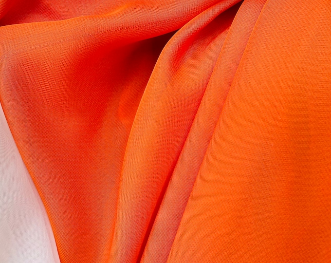 Tangerine Hi Multi Chiffon Fabric, Chiffon Fabric By The Yard 58-60"Inch By The Yard