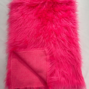 Shocking Pink Shaggy Faux Fur Fabric By Yard, Long Pile Luxury Shaggy Craft, Costume, Apparel, Decoration, Cosplay, Sewing Decoration 60&quot;Wid