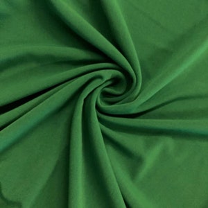 Mia's Fabrics Inc, 58/59" ITY Fabric - Kelly Green - 2 Way Stretch Spandex Polyester Knit Jersey Fabric Sold By The Yard