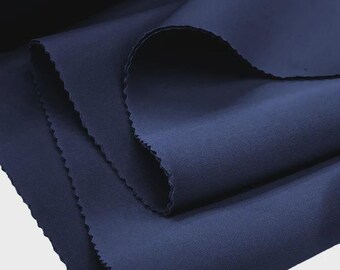 Navy Scuba Knit Fabric: Polyester Spandex Blend - Sold By The Yard