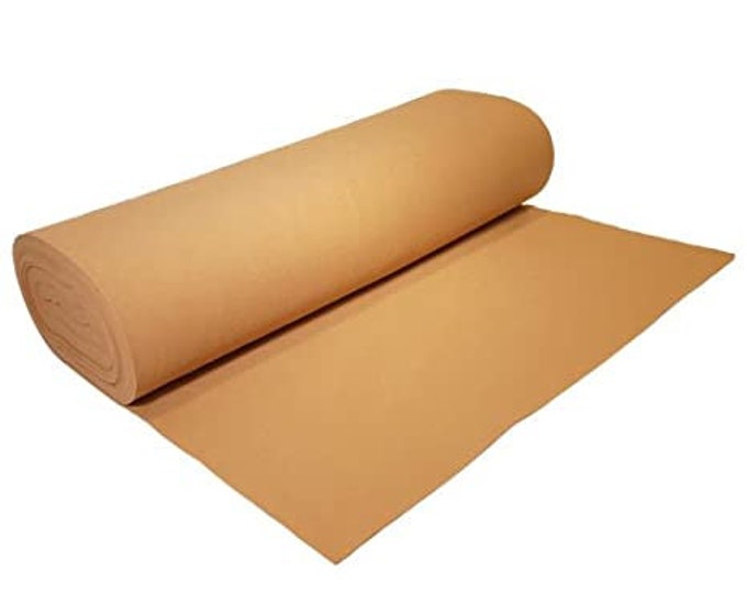 Tan Acrylic Felt 72” Wide School Craft Poker Table Fabric Sold By Yard