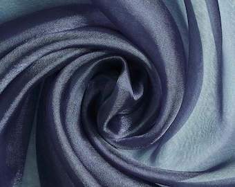 Navy Blue Sparkle Crystal Organza Fabric - 60" Wide - By The Yard