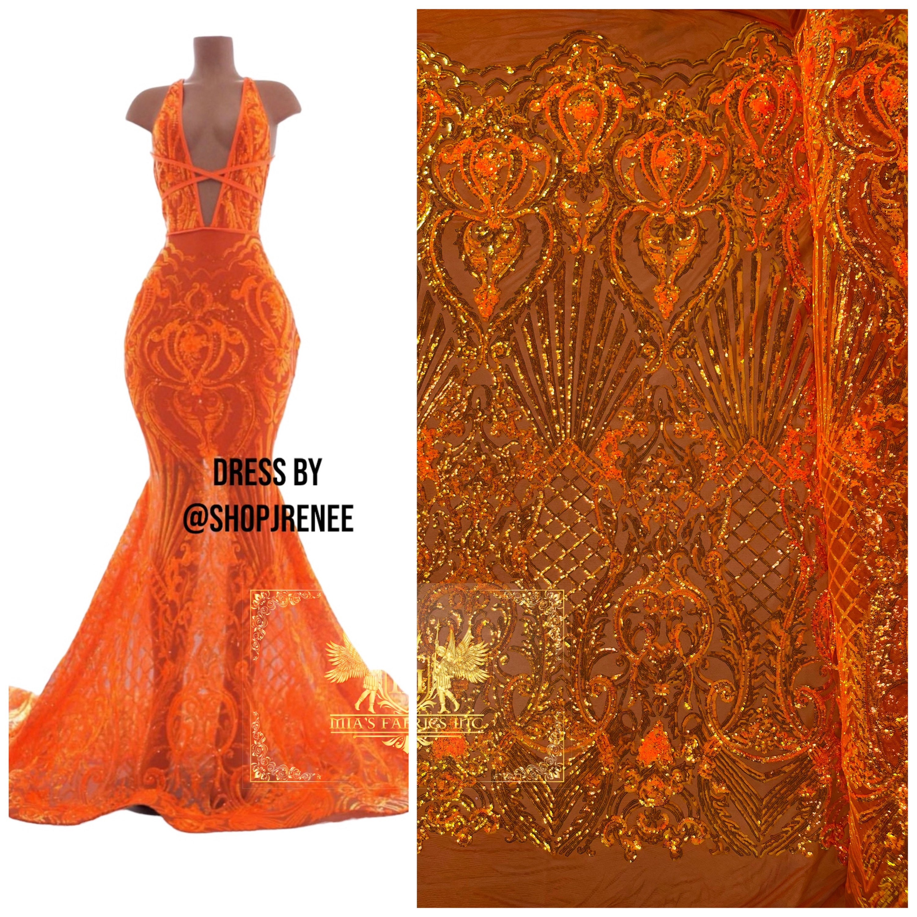 Aston Orange Feather Dress Feather Trim Dress Feather Cocktail Dress  Feather Prom Dress 