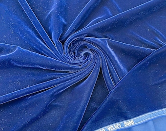 Navy Blue Micro Velvet Fabric: 54'' Wide, Apparel & Craft Sewing