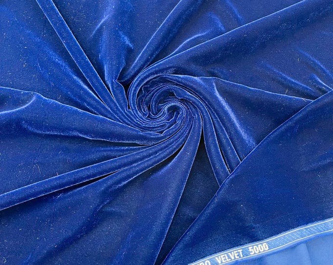 Navy Blue Micro Velvet by the yard, Micro Velvet Fabric 54'' Wide, Velvet Fabric, Sewing, Apparel, Costume, Craft {Choose quantity}
