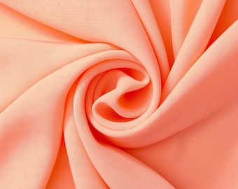 Peach Chiffon Fabric: Hi Multi Polyester, 58-60" Wide, By The Yard