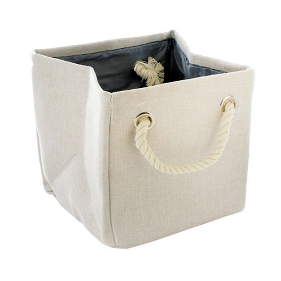 Almacenamiento plegable caja de juguete caja crema en blanco | Etsy