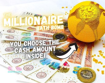 Choose the Cash Inside - The Millionaire Bath Bomb - Gifts for Her - Gifts for Him