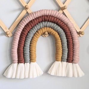 XL macrame rainbow, chunky rainbow, statement piece, nursery decor, fiber rainbow, wall hanging, baby gift, baby room, macrame gift, boho