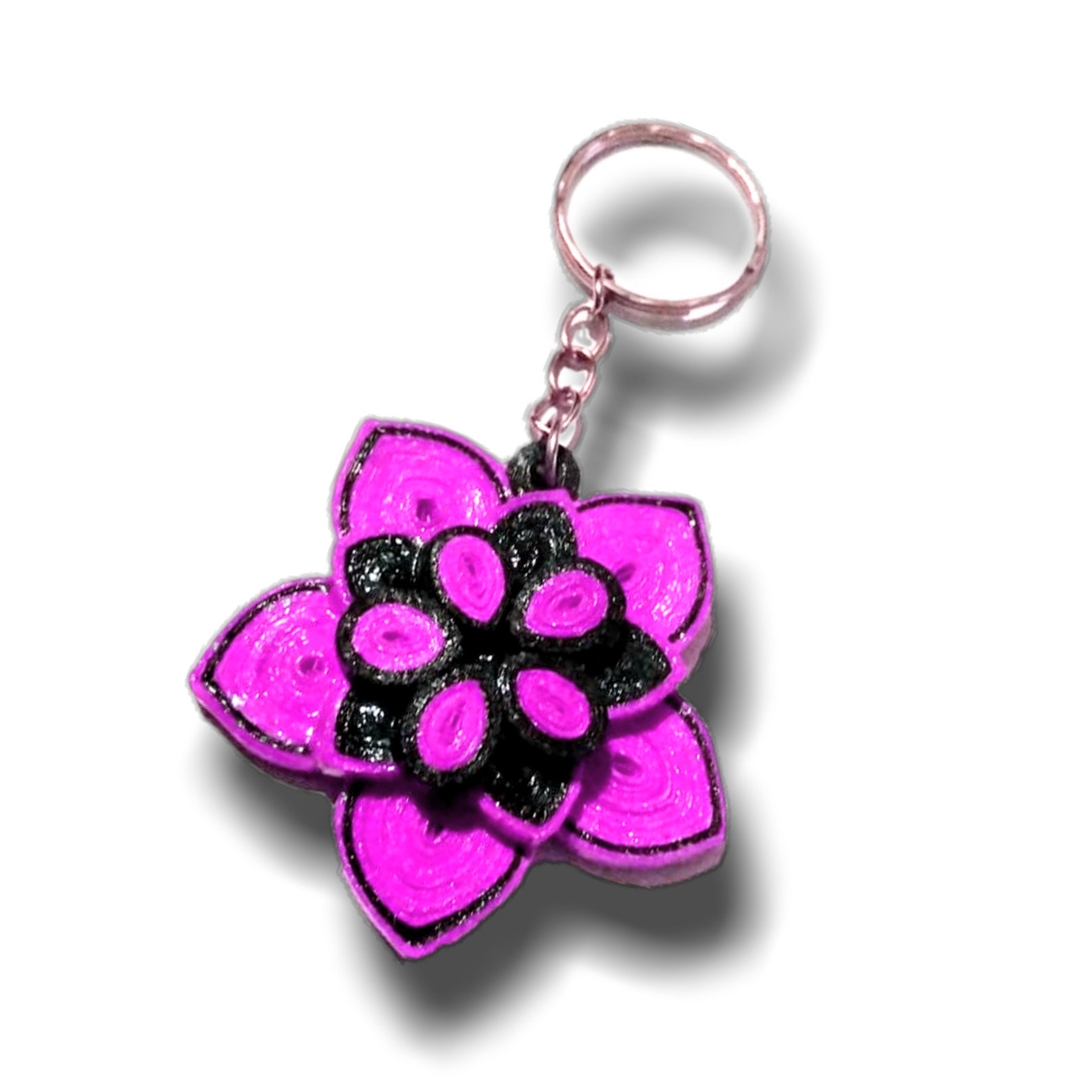 Colorful Paper Quilling Key Chain Key Tag Handmade Hand Etsy