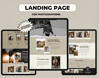 Showit Landing Page Template for Photographers, Showit Templates, Website Template Showit, Website Theme, Photographer Theme