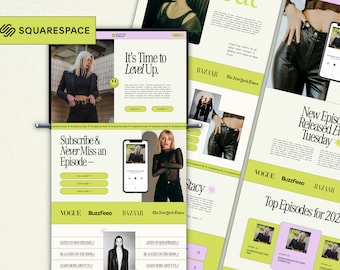 May include: A website screenshot showing a podcast with the title "It's Time to Level Up." The website features a podcast episode with a woman wearing a black leather jacket and black pants. The website also features a call to action to subscribe to the podcast and never miss an episode. The website also features a section for top episodes for 2023.