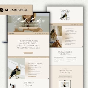 Coach Squarespace Template, Educator Website, Feminine Template, Life Coach Website Template for Squarespace 7.1