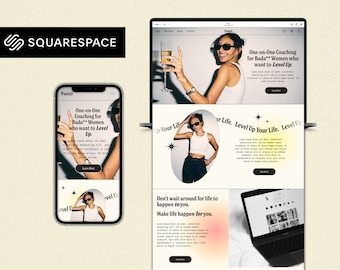 Squarespace Template, Squarespace 7.1 Template, Squarespace Website Template, Squarespace Template for Coach, Minimal Website