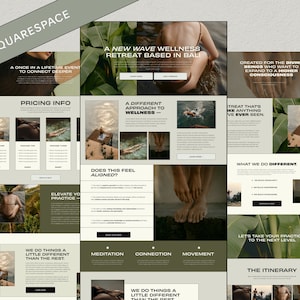 Wellness Squarespace Template, Squarespace 7.1 Template, Yoga Website Template, Fitness Website Theme, Website Template Fitness, Mindset
