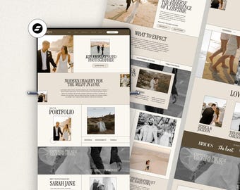 Showit Template, Website Template for Wedding Photographers, Photography Template, Modern Website, Elopement Photographer Website, Showit