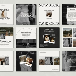 Photography Business Instagram Post Templates, Photography IG Templates, Photographer Instagram Ad Templates, IG Canva Templates image 7