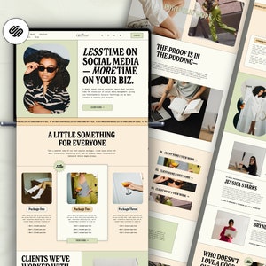 Virtual Assistant Template, Squarespace 7.1 Website, Agency Website, Consulting Website, Bright Colorful Website, UGC Website, UGC Portfolio