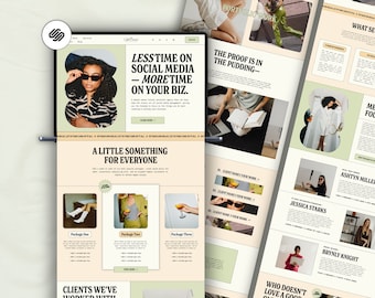 Virtual Assistant Template, Squarespace 7.1 Website, Agency Website, Consulting Website, Bright Colorful Website, UGC Website, UGC Portfolio