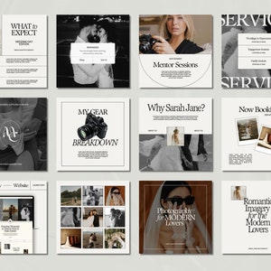 Photography Business Instagram Post Templates, Photography IG Templates, Photographer Instagram Ad Templates, IG Canva Templates image 6