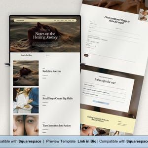 Therapeut Squarespace Template, Modernes Pastell Squarespace Design für Counselor & Coaches, Premium Squarespace, Wellness Professionals Bild 4