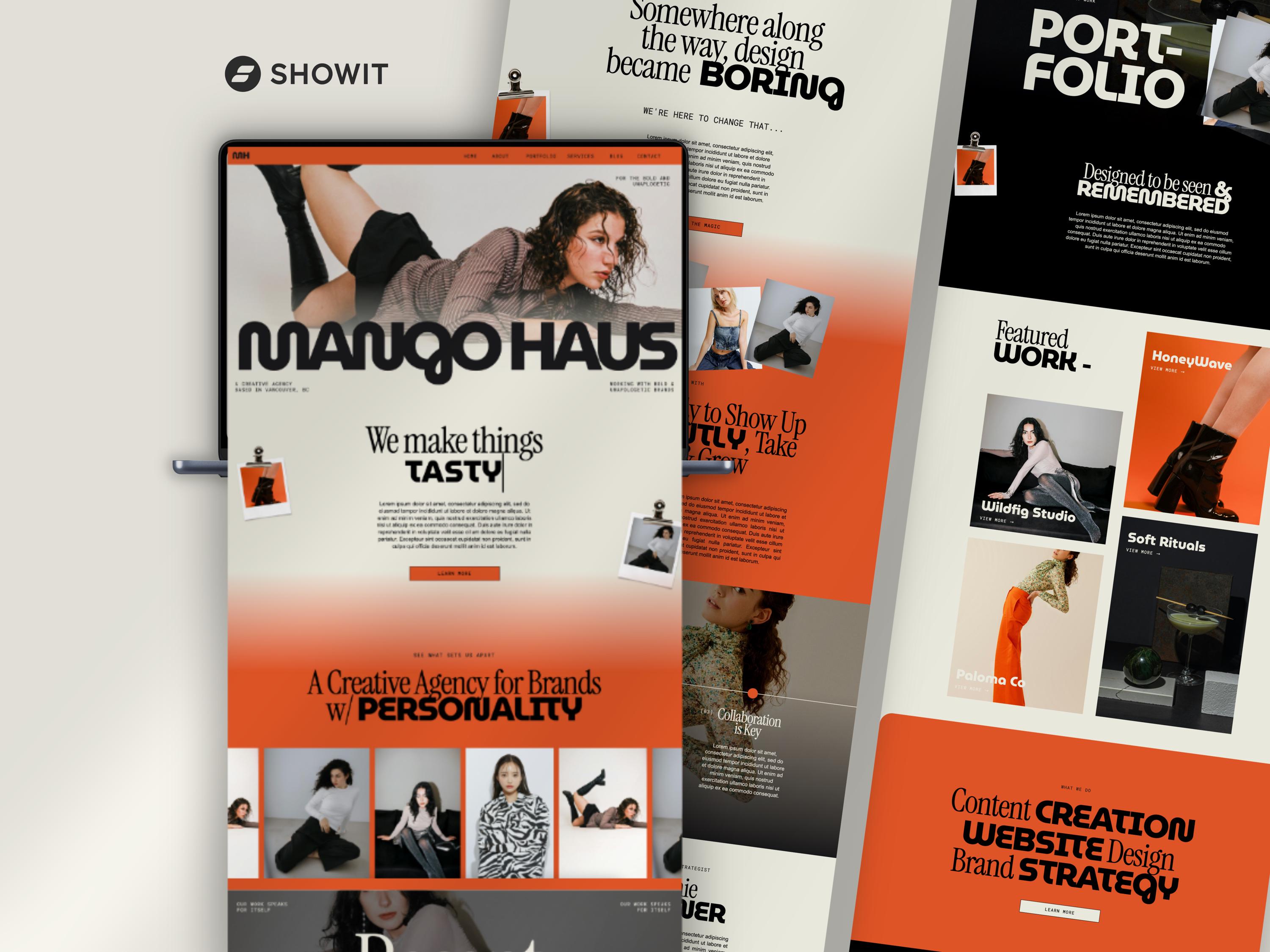 Showit Template for Creative Agency, Virtual Assistant Website, Edgy ...