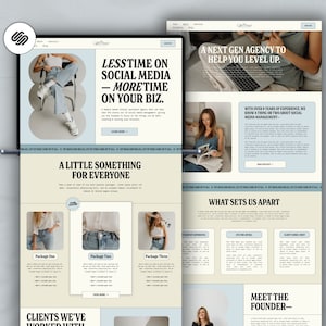 Virtual Assistant Template, Squarespace 7.1 Website, Agency Website, Consulting Website, Bright Colorful Website, UGC Website, UGC Portfolio