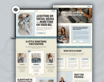 Virtual Assistant Template, Squarespace 7.1 Website, Agency Website, Consulting Website, Bright Colorful Website, UGC Website, UGC Portfolio
