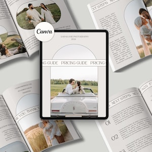Wedding Pricing Guide, Wedding Welcome Guide, Price List Template, Photography Pricing Template, Brochure Canva Template