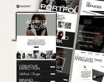Showit Template for Creative Agency, Virtual Assistant Website, Minimalistic Showit Website, Bold Showit, Luxury Website, Premium Showit