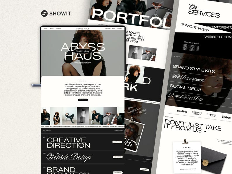 Showit Template for Creative Agency, Virtual Assistant Website ...