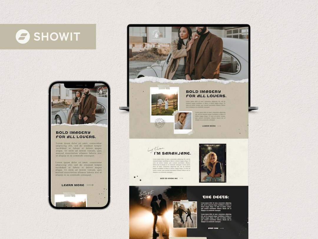 Showit Template for Photographers, Showit Templates, Website Template Showit Template for Photographers, Showit Templates, Website Template