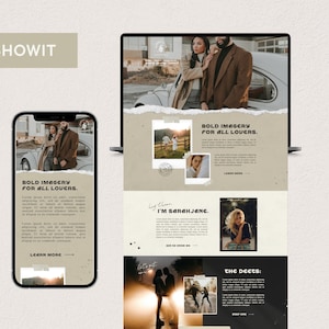 Showit Template for Photographers, Showit Templates, Website Template Showit, Website Theme, Photographer Theme Website