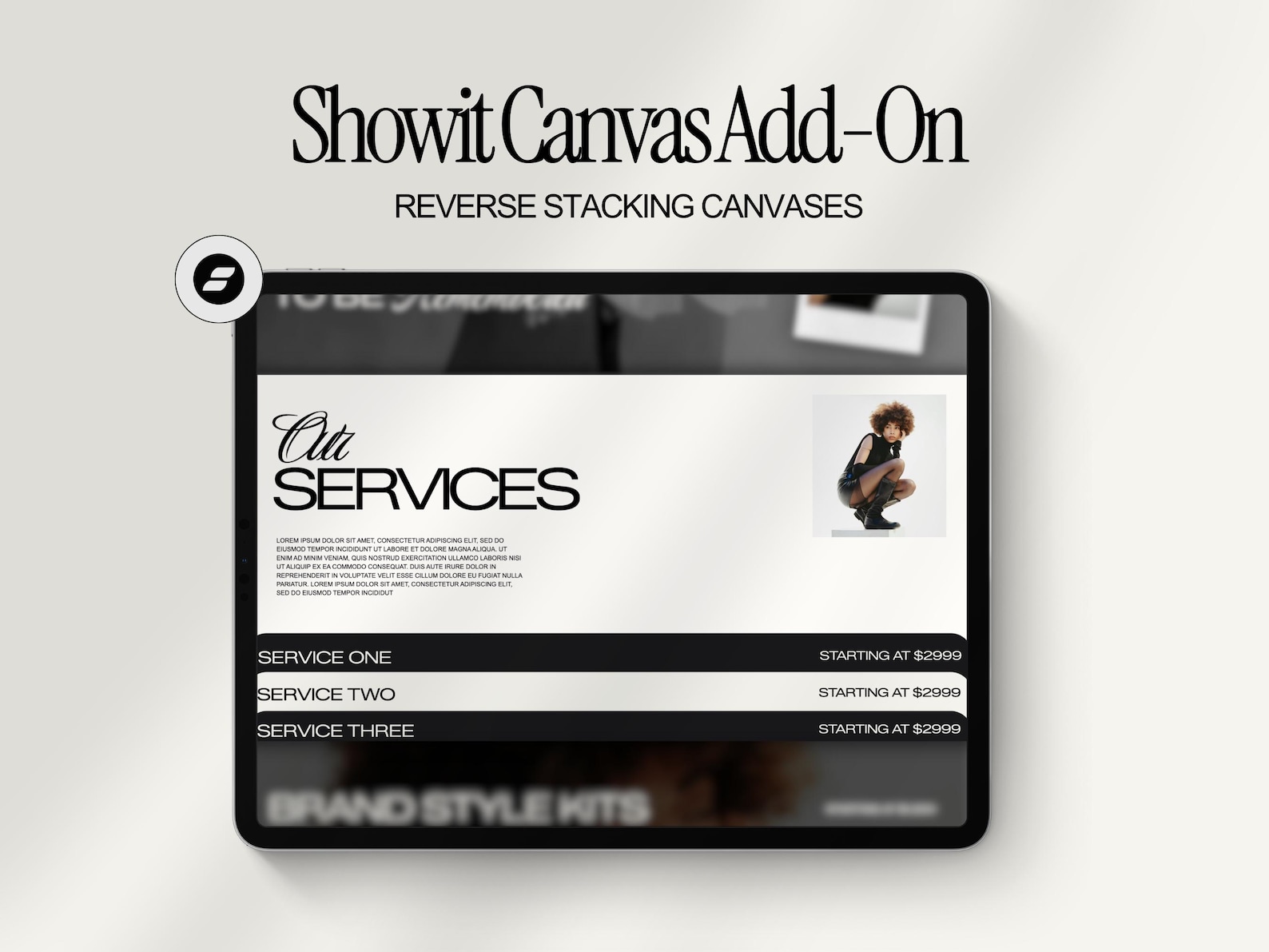 Showit Reverse Stacking Canvas Add-on, Showit Add-on, Bold Website - Etsy
