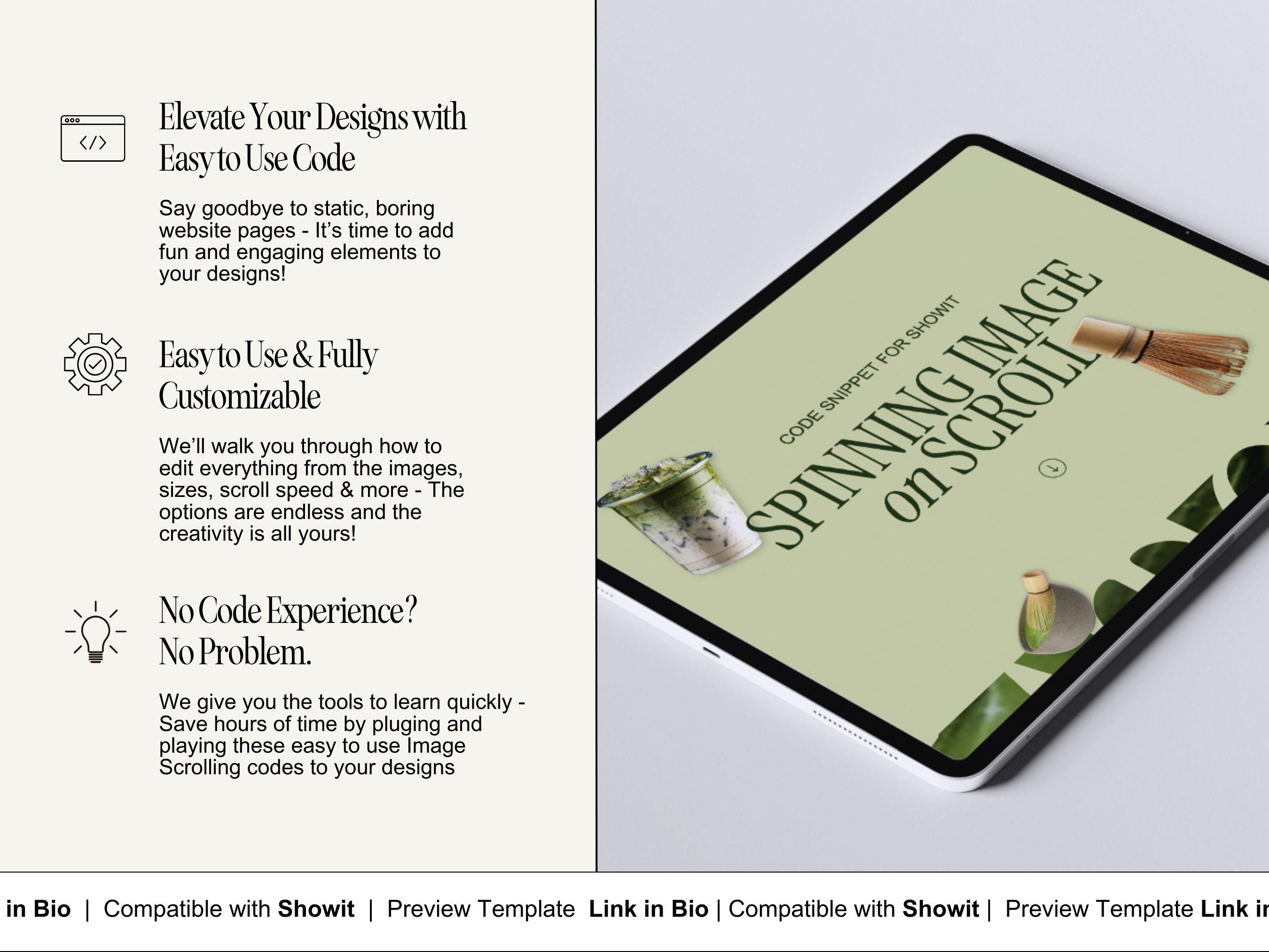 Rotating Code Case Showit Code Snippet, Rotating Image Scroll Effect for Showit, Showit ...