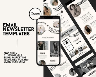 Email Newsletter Template | Email Marketing Template | Fully Customizable Email Newsletter Template | Canva Template | Podcaster Email