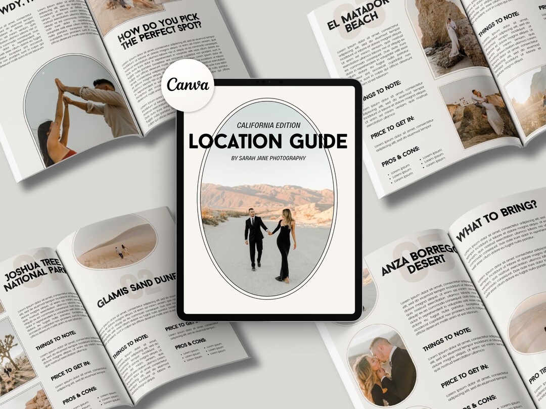Photography Session Location Guide.pdf Photographer Location Guide, Wedding Photography Template, Photography ...