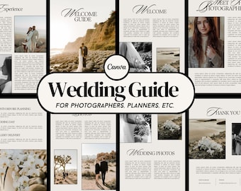 Wedding Pricing Guide, Wedding Welcome Guide, Price List Template, Photography Pricing Template, Brochure Canva Template