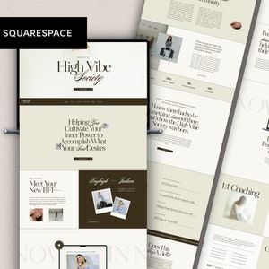 Squarespace Template for Business Coach, Course Creator Website, Membership Template, Life Coach Website Template for Squarespace 7.1