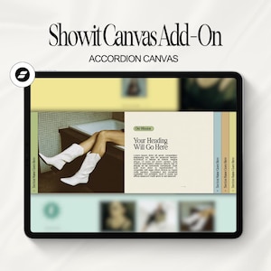 Showit Canvas Add-On, Accordion Canvas Showit Template, Pastel Showit Template, Accordion Showit Template, Colorful Website, Showit Section