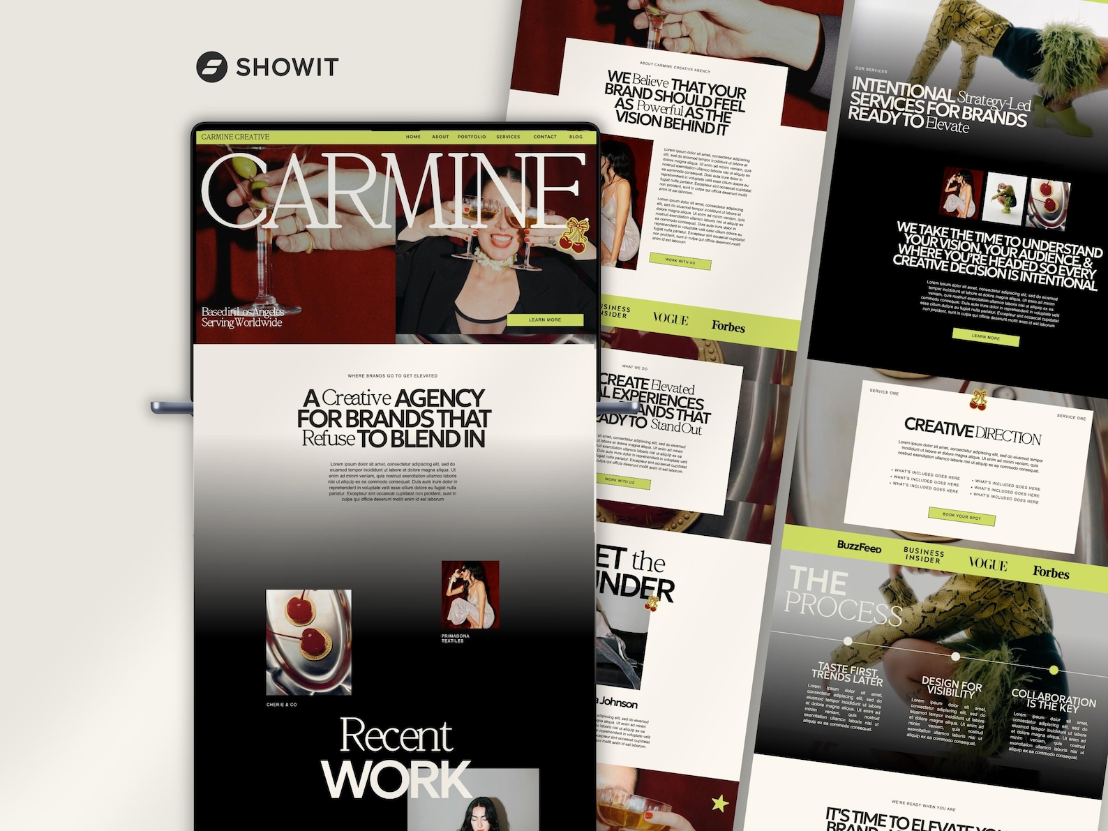 Bold Showit Template for Creative Agency, Virtual Assistant Website ...
