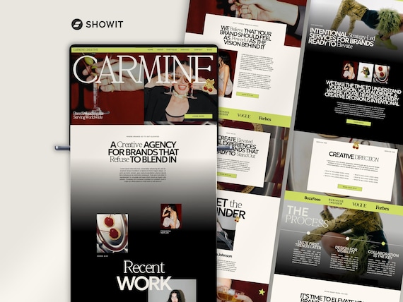 Bold Showit Template for Creative Agency, Virtual Assistant Website, Luxury Website Template, Premium Showit