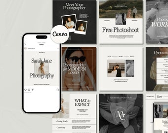 Photography Business Instagram Post Templates, Photography IG Templates, Photographer Instagram Ad Templates, IG Canva Templates